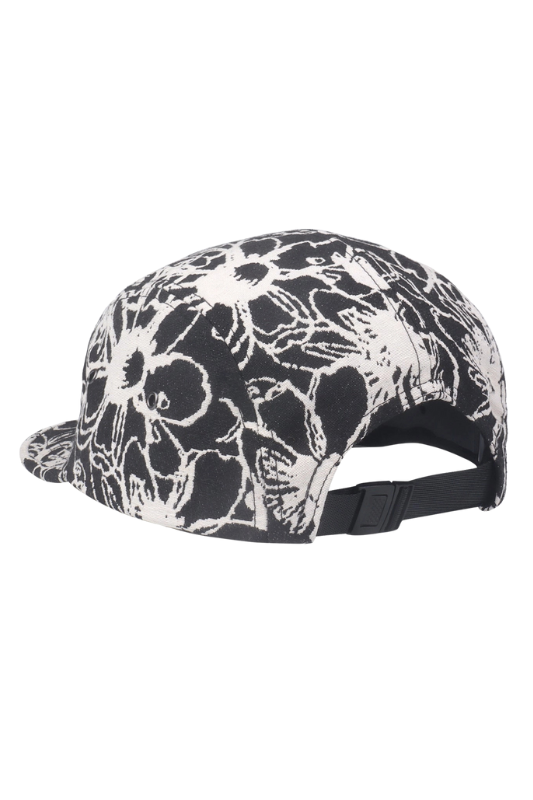 Abstract Flower Jacquard Camp Cap
