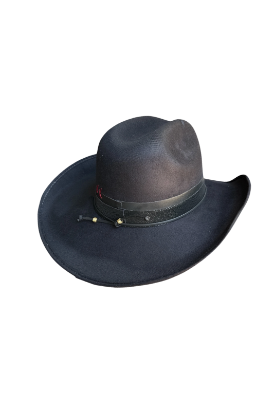 Golden Snake Vegan Suede Rancher- Black