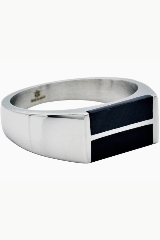 Blue Tiger Steel Ring