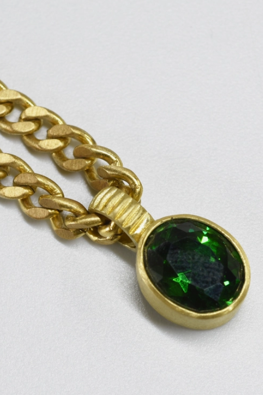 Green Zircon Pendant Necklace